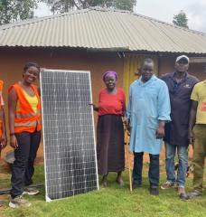 Shekinah Pita (second from left) with Kapiyo community members